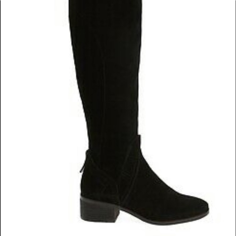 VINCE CAMUTO OTK KARINDA BLK SUEDE BOOTS SIZE 6.5